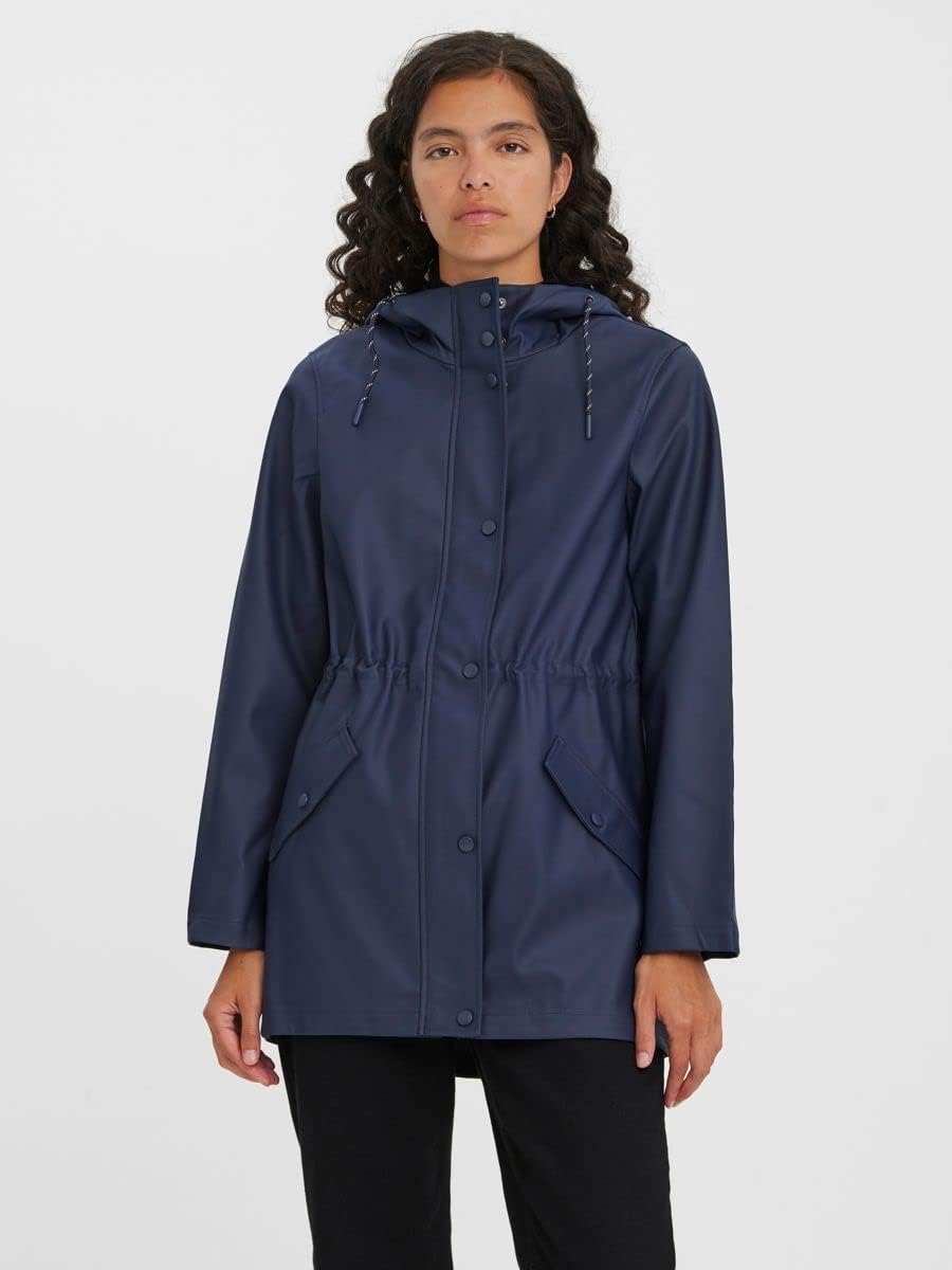 VERO MODA Damen Vmmalou Coated Jacket Noos Petite Jacke XXS/P Navy Blazer, XXS/P Navy Blazer