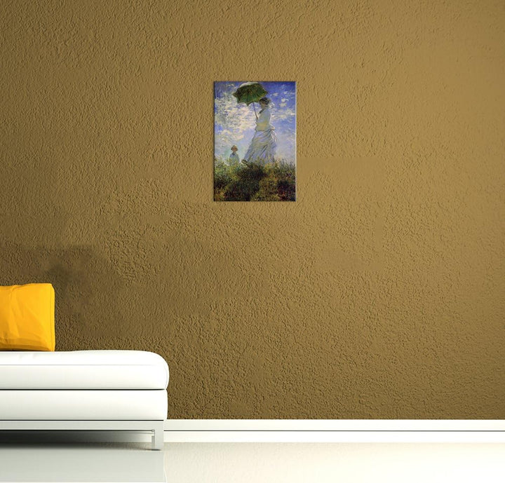 Bilderdepot24 Bild auf Leinwand | Claude Monet Frau mit Sonnenschirm in 50x70 cm als Wandbild | Wand