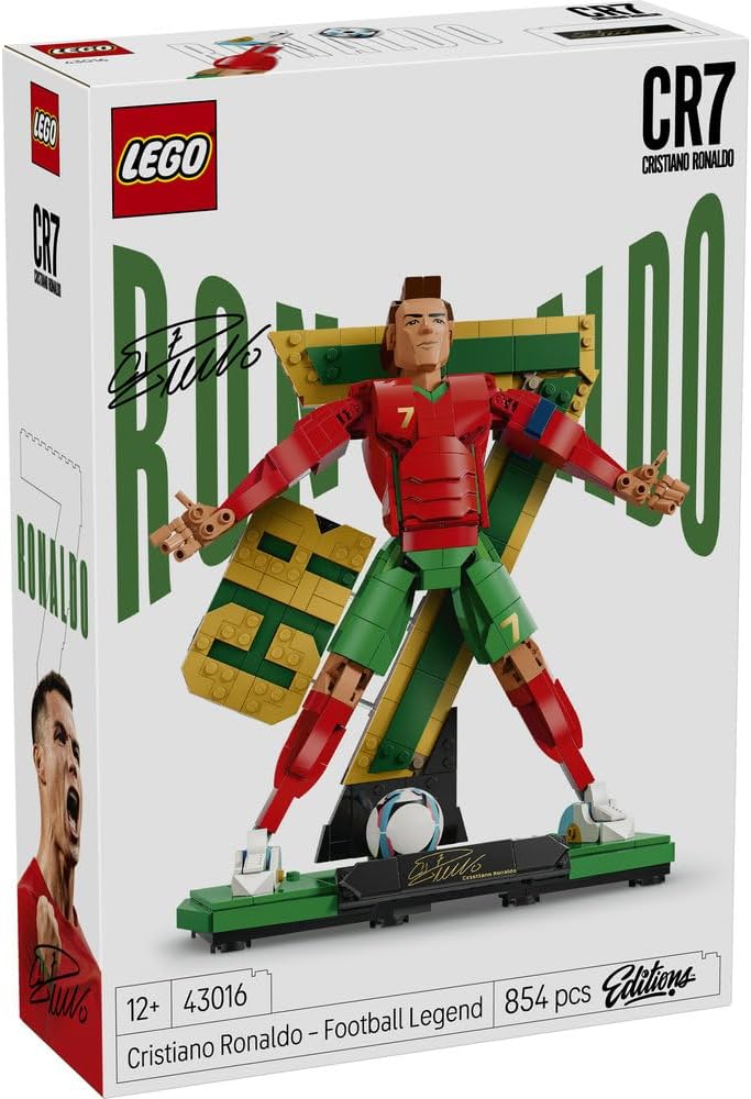 LEGO Editions Cristiano Ronaldo – Fussballlegende Spielzeug - 3D Figuren Modellbau - DIY Kinderzimme