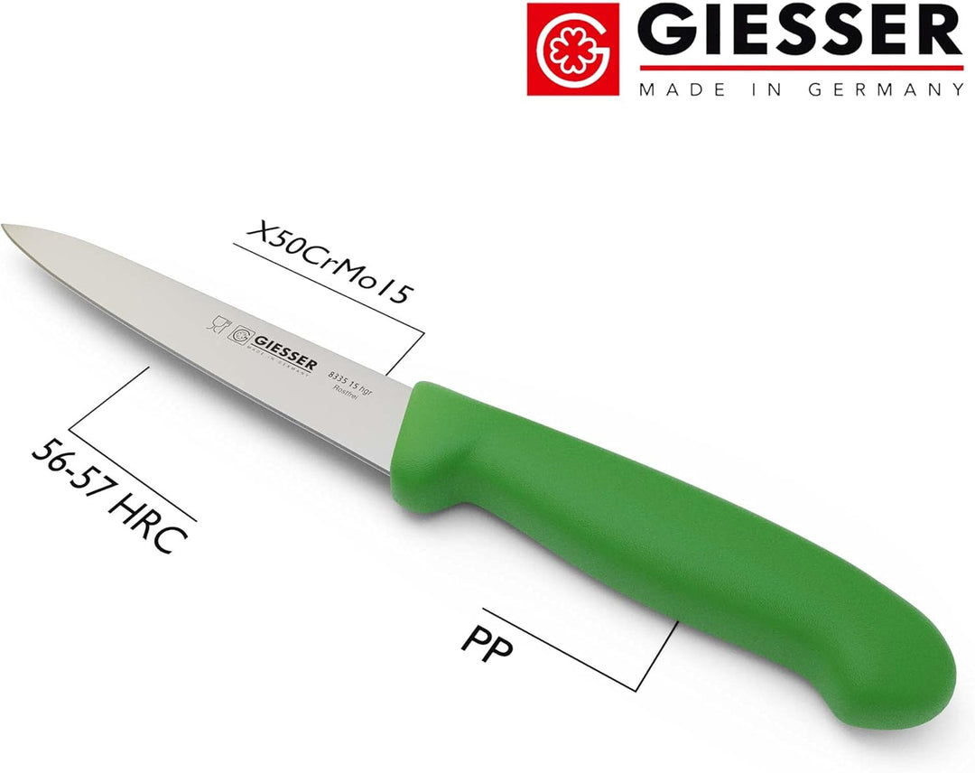 Giesser seit 1776 - Made in Germany - Küchenmesser 15 cmVeggie, grün, nachhaltiger Griff, rutschfest