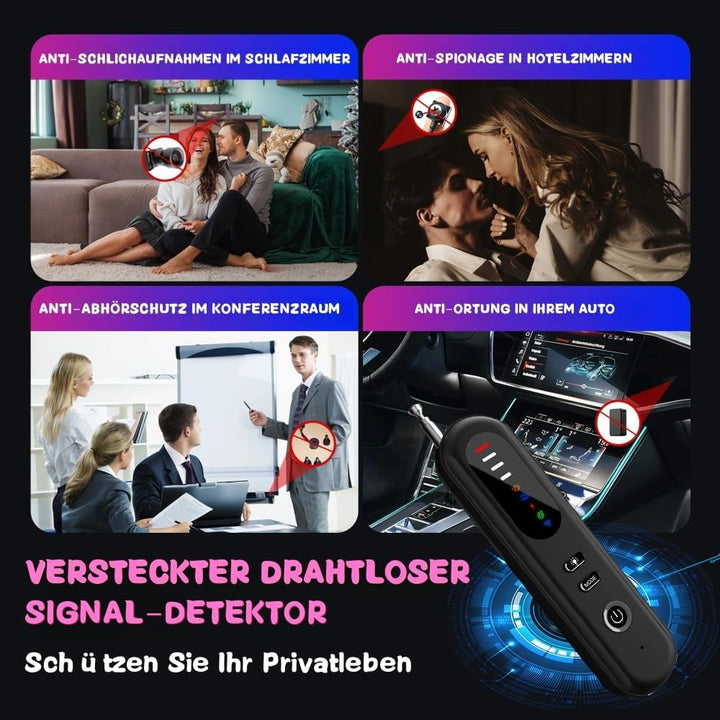 Kamera Detektor, Wanzen Detektor, Hidden Camera Detector – RF Detektor mit 5 Stufen | Abhörwanzen Au