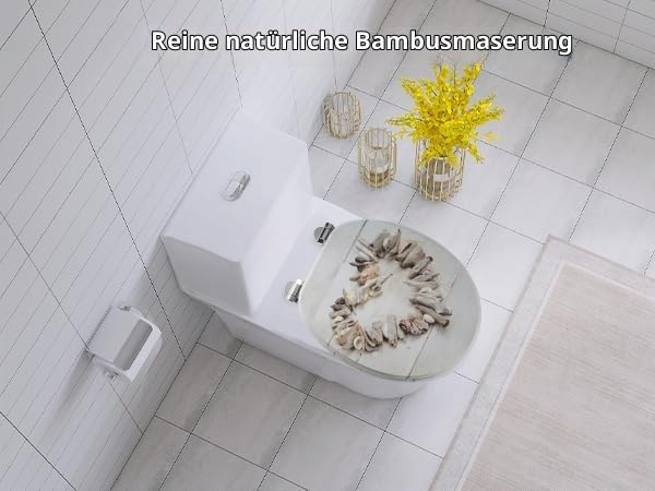 MDF-Toilettensitz mit Soft-Close-Mechanismus, O-förmiger Toilettensitz mit verstellbaren Scharnieren