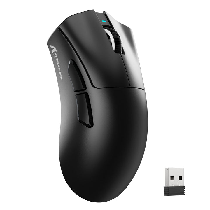 MAMBASNAKE X ATTACKSHARK V3 Kabellose Gaming-Maus,65g leicht,geteiltes Design für Rechtshänder,bis z