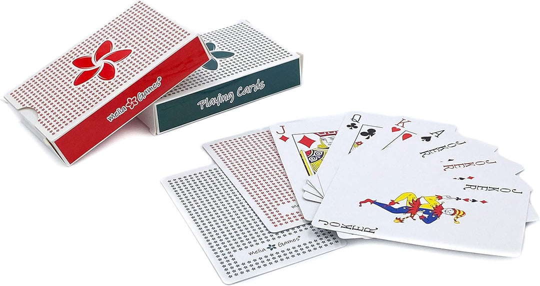 Melia Games Spielkarten Set Deluxe - Premium Karten-Etui aus feinstem Leder - komplettes Set inklusi