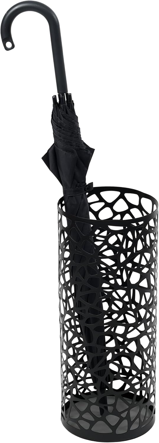Umbrella Stand Nest round - black One Size Schwarz, One Size Schwarz