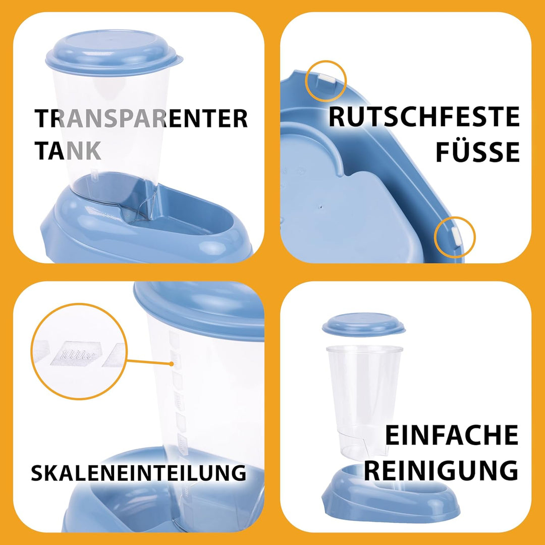 Ferplast Trockenfutter-Spender für Hunde und Katzen 3 Liter Zenith Praktischer Spender Futter-Spende