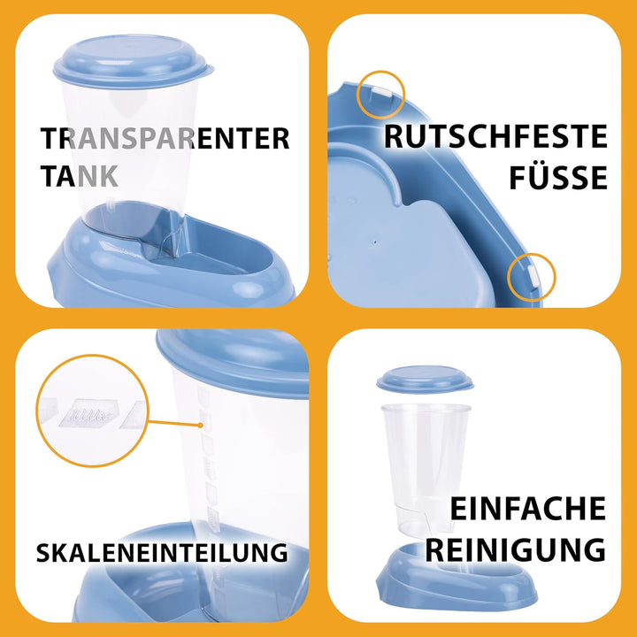 Ferplast Trockenfutter-Spender für Hunde und Katzen 3 Liter Zenith Praktischer Spender Futter-Spende