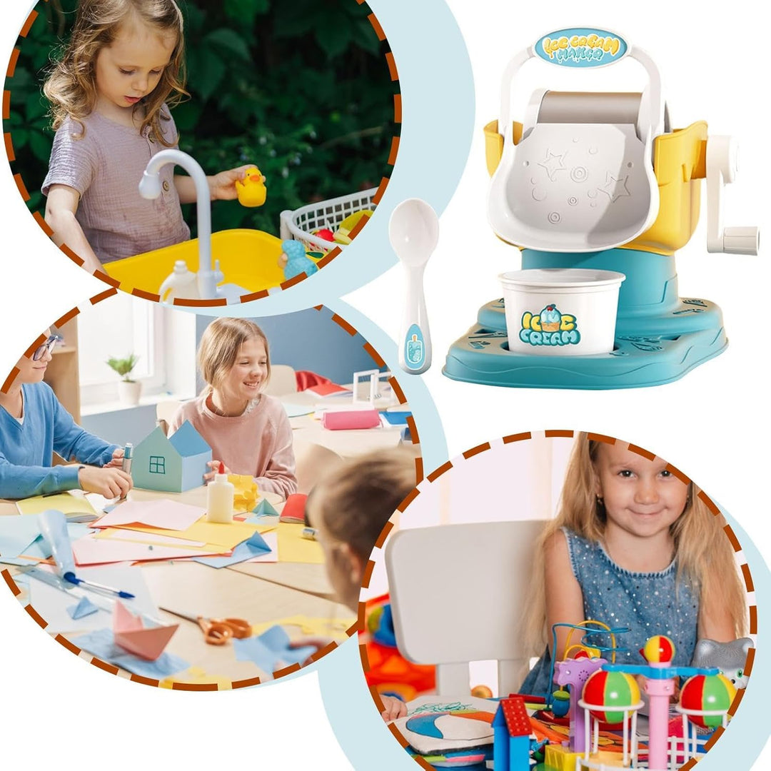 Ice Cream Maker Machine | Soft Serve Ice Cream Machine | Manual Ice Cream Machine | Kid's Fruit Smoo