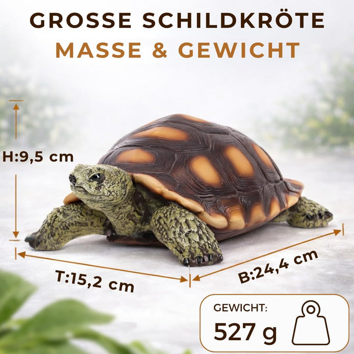 Gartenfigur Schildkröte Gross – Gartendeko aus Polyresin für Garten, Terasse und Balkon – frostbestä