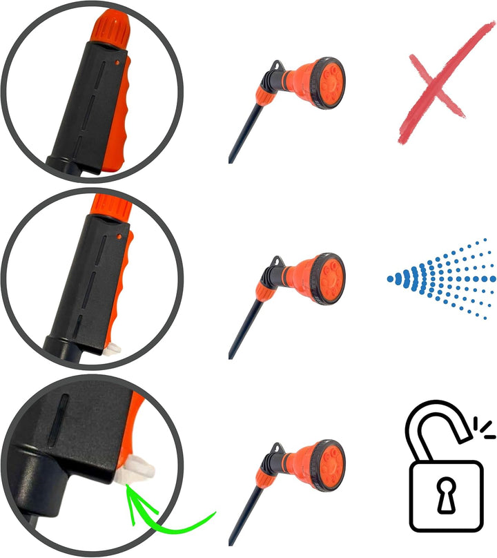 Giessstab 65cm mit 7 Funktionen Sprühbilder & QUICK STOP - Gartenbrause Zauberstab für Garten - Blum