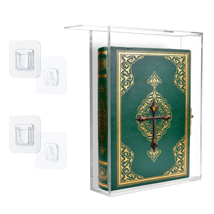Buchschutz für Bibel Bibelvitrine Buchvitrine Transparenter Acryl Wandhalterung für Schlafzimmer, Wo