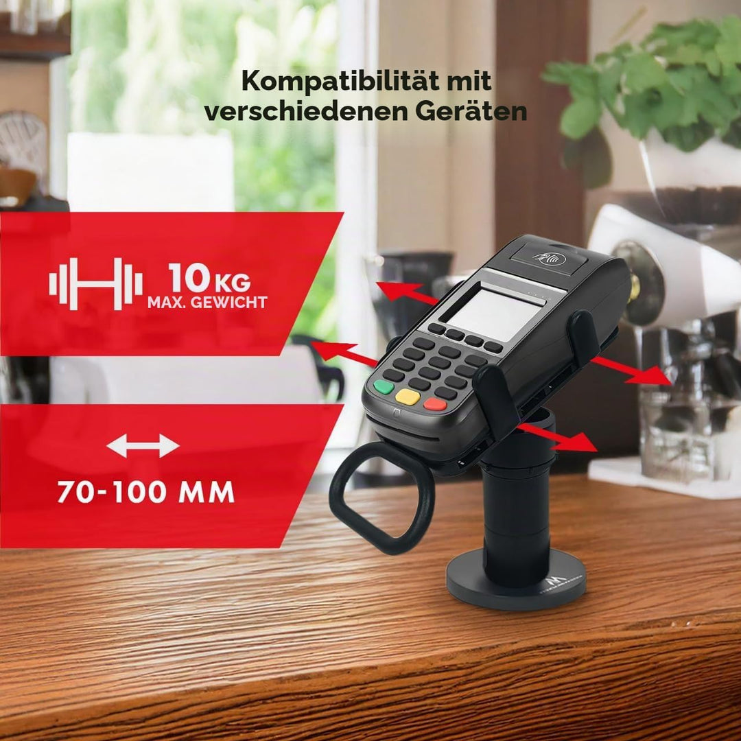 Maclean MC-819 Kartenterminal-Halterung für POS-Geräte | 90° drehbar, Neigungsverstellung +45° bis -