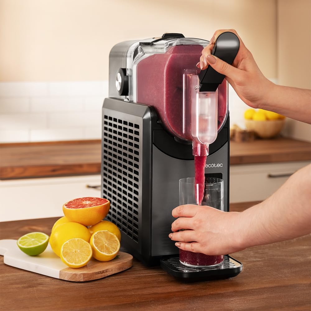 Cecotec Slush-Eis Maschine 2,6 L Twist&Ice 2600, Getränke fertig in 15-60 Minuten, Touch-Steuerung,