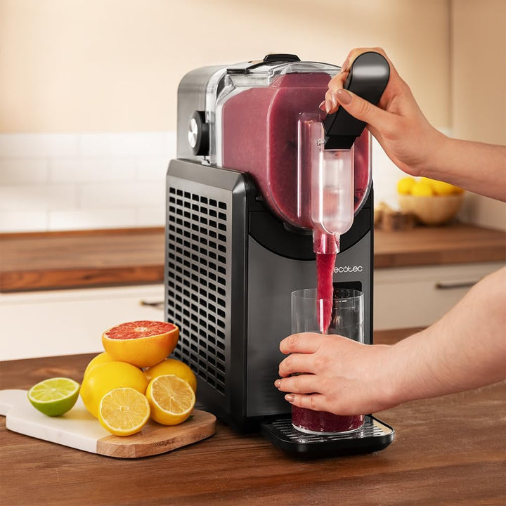 Cecotec Slush-Eis Maschine 2,6 L Twist&Ice 2600, Getränke fertig in 15-60 Minuten, Touch-Steuerung,
