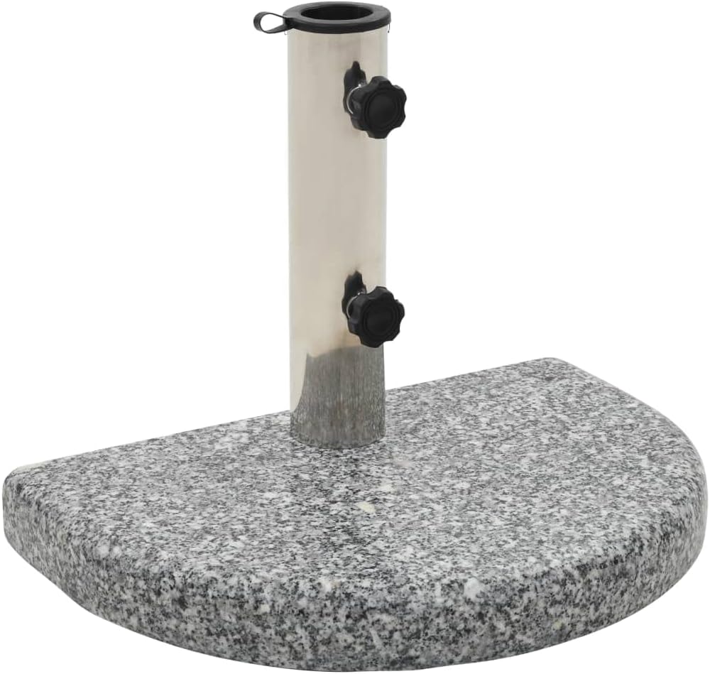 vidaXL Sonnenschirmständer Granit 10kg Schirmfuss Schirmständer Schirm Ständer Gebogen/10 kg Grau, 1