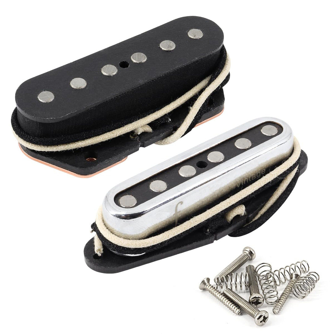 Alnico 5 Tele Bridge Pickup & Neck Pickup Tele Pickup Set Fit Telecaster Gitarre Part Vintage-Schwar