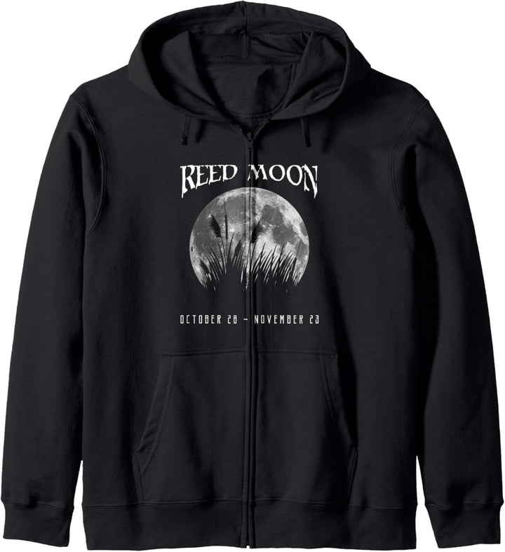 Wicca-Hexe, heidnisch, Mond, keltischer Baum, Monate, okkult Kapuzenjacke
