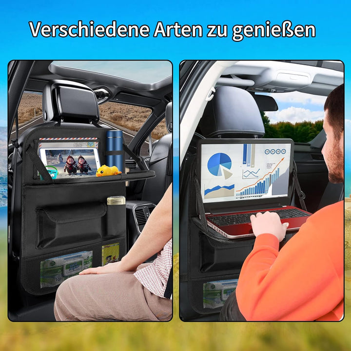 ERWEY Auto Rückenlehnenschutz 2 PCS Autositz Organizer Rücksitz Organizer mit Tablet/Telefon Aufbewa