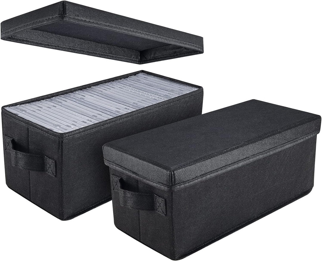 UENTIP CD-Aufbewahrungsbox, 1 Stück, CD-Hülle, 33,5 x 15 x 13,5 cm, Behälter für 30 CDs in vollen Ju