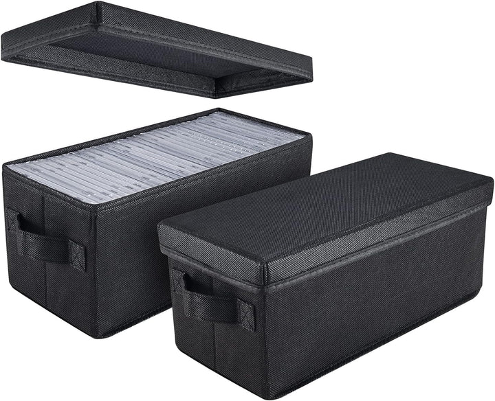 UENTIP CD-Aufbewahrungsbox, 1 Stück, CD-Hülle, 33,5 x 15 x 13,5 cm, Behälter für 30 CDs in vollen Ju