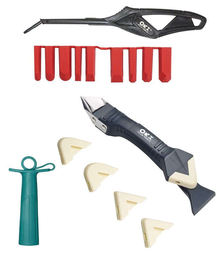 ORXPLUS Tools 3-in-1 Silikon-Abdichtungswerkzeuge, 9 Grössen Pads, Abdichtungswerkzeug-Set, Dichtung