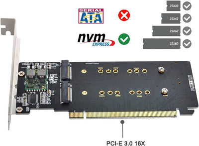 NFHK Combo M.2 NGFF B-Key & mSATA SSD to SATA 3.0 Adapter Converter Case Enclosure with Switch 4X NV