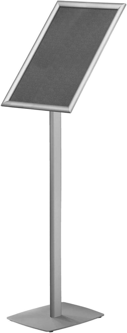 EUROPEL Infoständer mit A3 Klapprahmen - Drehbar im Hoch- oder Querformat - Ständer für Austauschbar