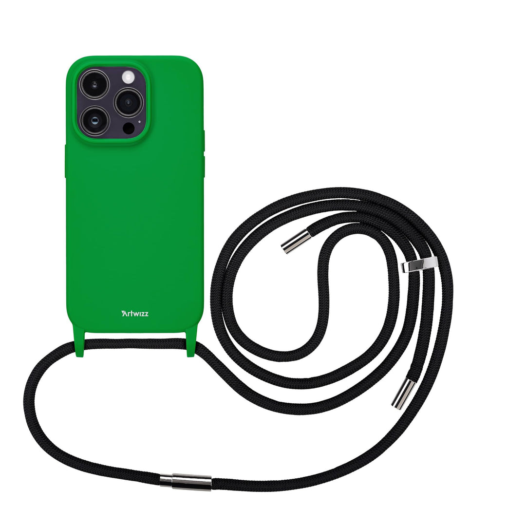 Artwizz HangOn Case kompatibel mit iPhone 14 Pro - Elastische Schutzhülle aus Silikon als Handykette