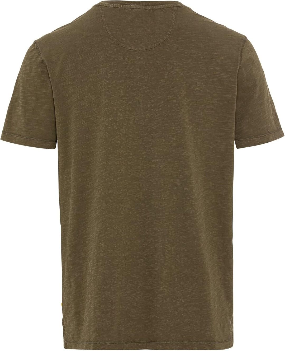 camel active Herren Kurzarm Henley T-Shirt mit Knopfleiste, Dunkel Oliv