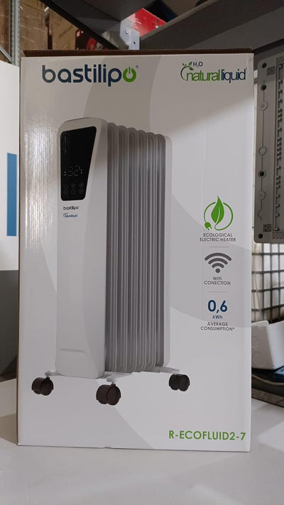 Bastilipo R-Ecofluid2-11 Energiespar-Heizkörper mit integriertem WLAN und 2000 W Leistung - H2o Natu