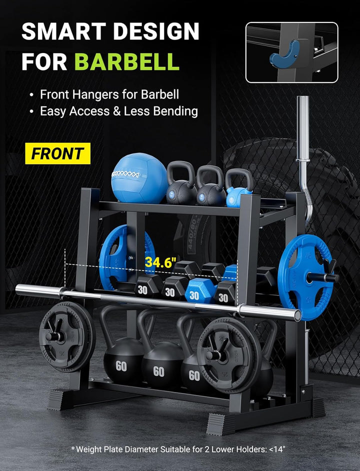 Dripex 3/5 Ebenen hantelständer kurzhanteln, Passend zu Hanteln, Kettlebells, Langhanteln, Max.500kg