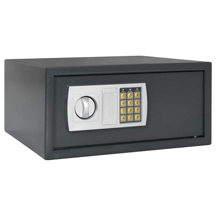 vidaXL Digitaler Safe mit Schloss Dunkelgrau 42 x 37 x 20 cm Stahl, Heimwerker Schreibtischsafe, mod
