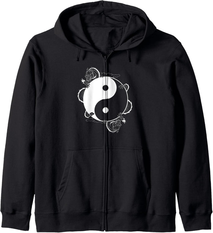 Yin-Yang-Drachen Orientalisches Yin-Yang-Glückssymbol Kapuzenjacke