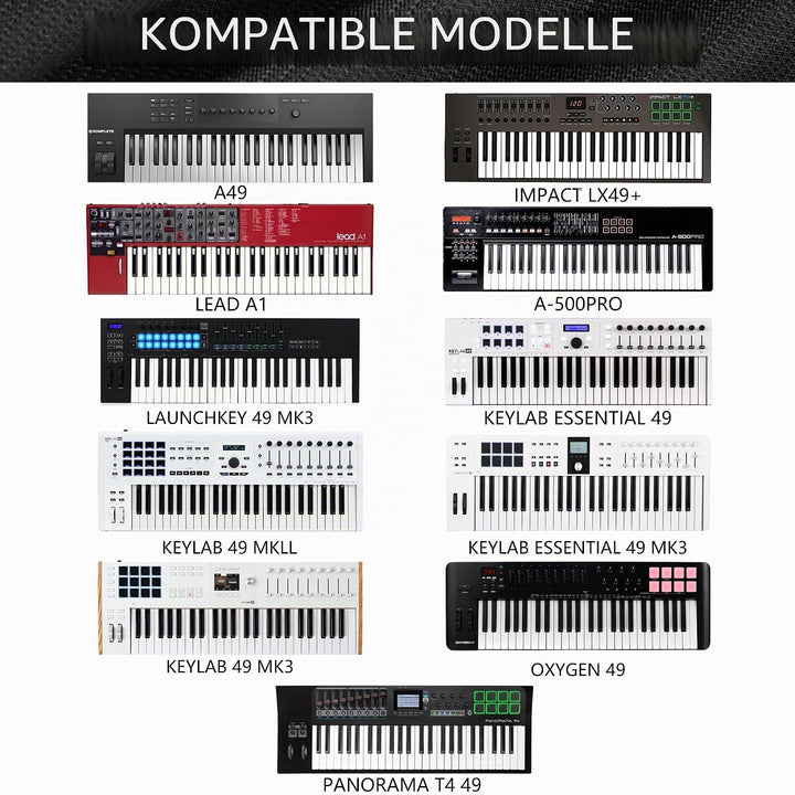 Staubschutz für Klaviertastatur mit 49 Tasten, kompatibel mit Native Instruments A49, M-Audio Oxygen