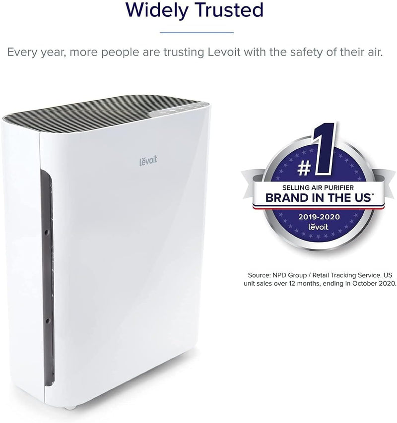 Levoit Luftreiniger Luftfilter mit H13 HEPA-Filter CADR 221 m³/h, Air Purifier gegen Allergien Gerüc