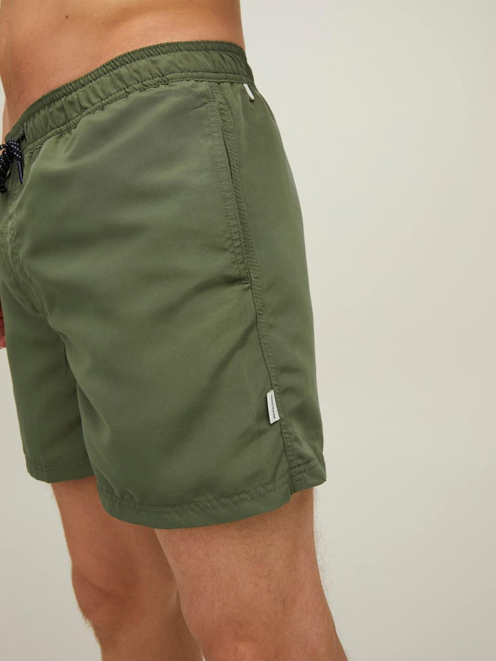 JACK & JONES Herren Badeshorts S Black/Pack:olivine, S Black/Pack:olivine