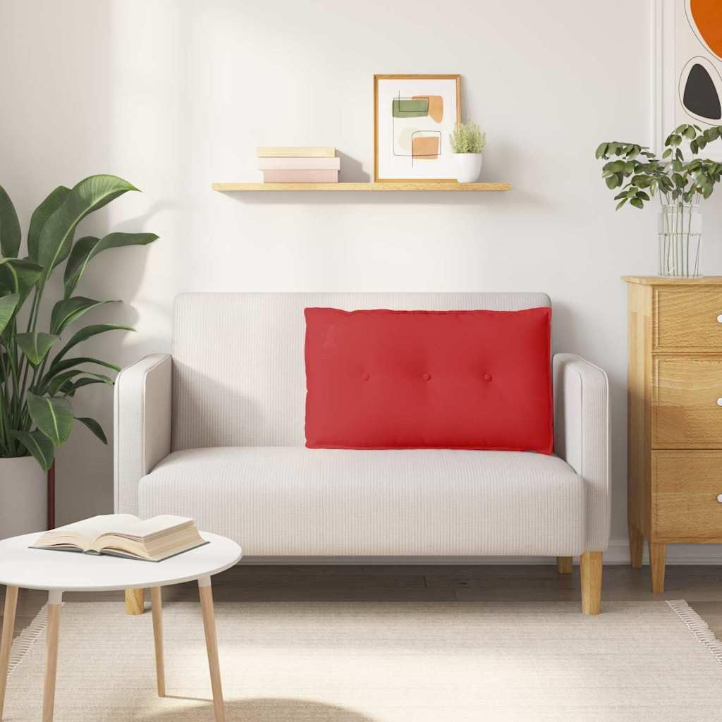 vidaXL Rückenkissen Rot 80 x 19 x 50 cm Stoff, Wohnzimmer, rechteckig, modern, abnehmbare Bezüge, Un