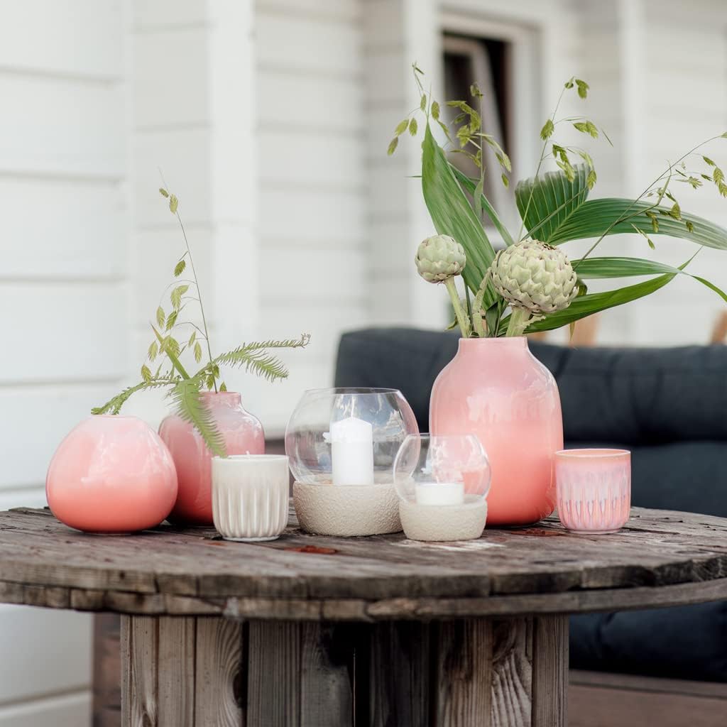like. by Villeroy & Boch – Perlemor Home Vase Nek gross, Tischdekoration in Pink, 15,5x15,5x22 cm Va