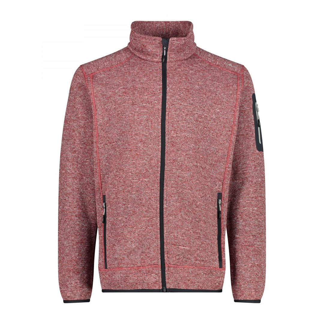 CMP Herren Knit tech mélange Fleece Jacket Fleecejacke 52 Ferrari-Anthrazit, 52 Ferrari-Anthrazit