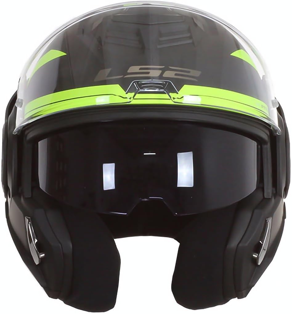 LS2, Klapphelme motorrad ADVANT REVO black H-V yellow, XL