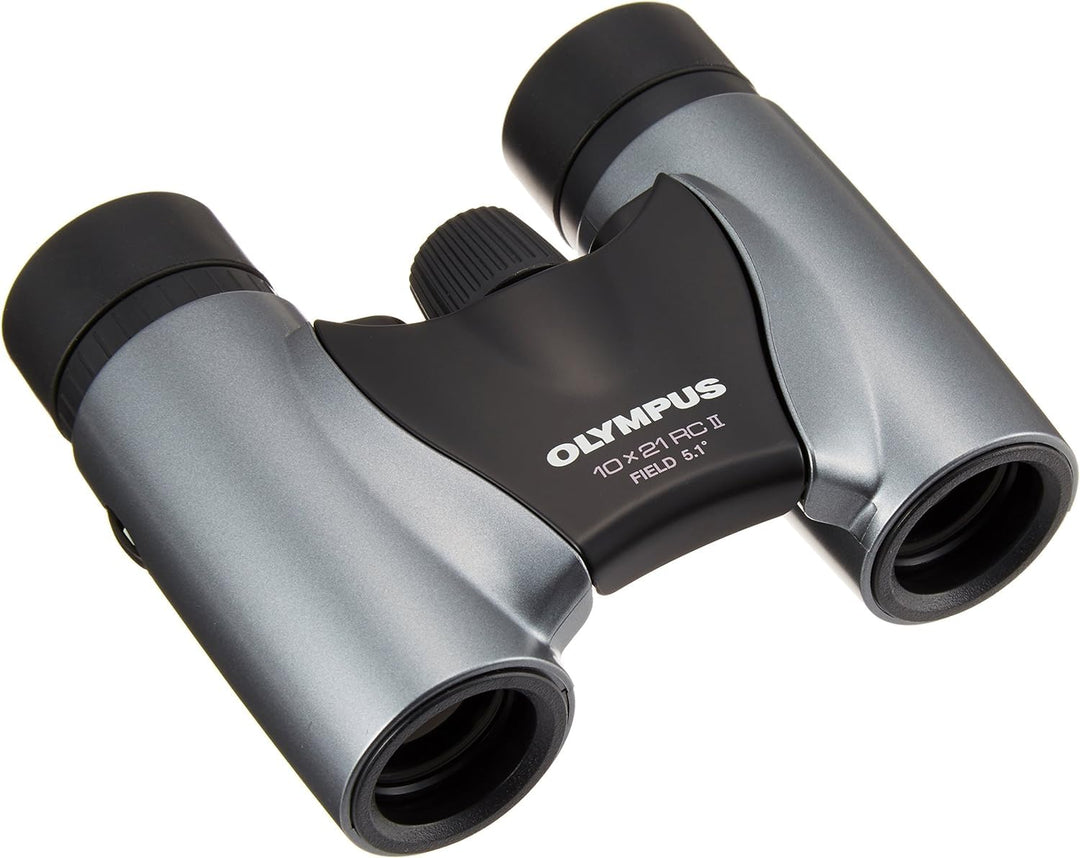 Olympus 10x21 RC II Fernglas mit Tasche silber, RC II