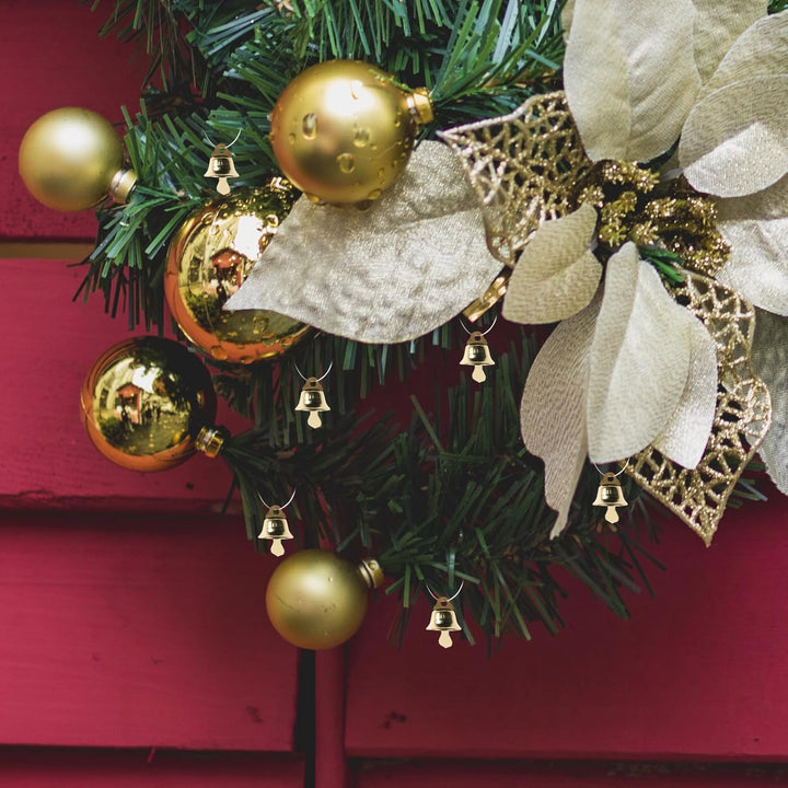 Operitacx 120 Stück Jingle Bells Gold Glöckchen Zum Basteln Kleine Weihnachtsglöckchen Metall-Bastel