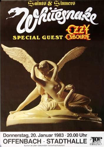 Whitesnake - Saints & Sinners, Frankfurt 1983 » Konzertplakat/Premium Poster | Live Konzert Veransta