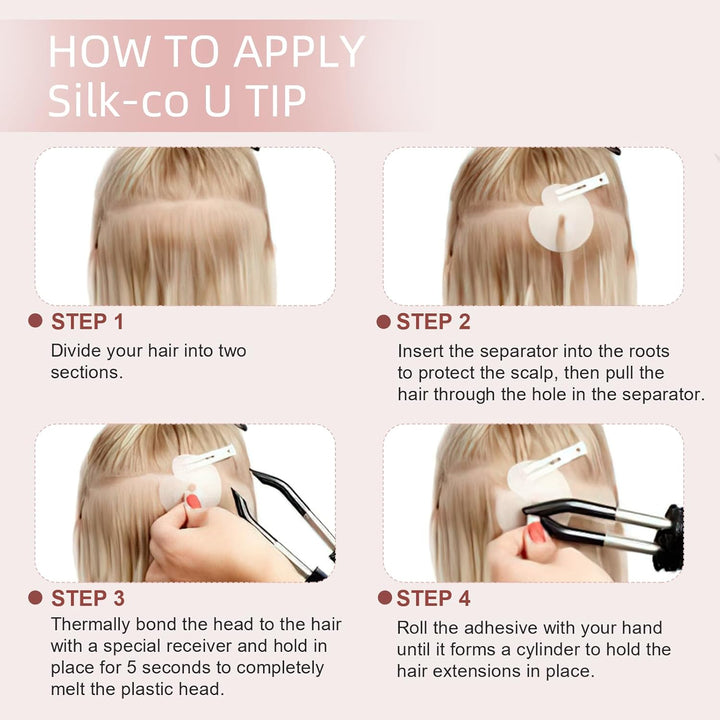 Extensions Echthaar Bondings Haarverlängerung Glatt Natürlich Weich Haarteil Keratin U Tip 1 Gramm/S