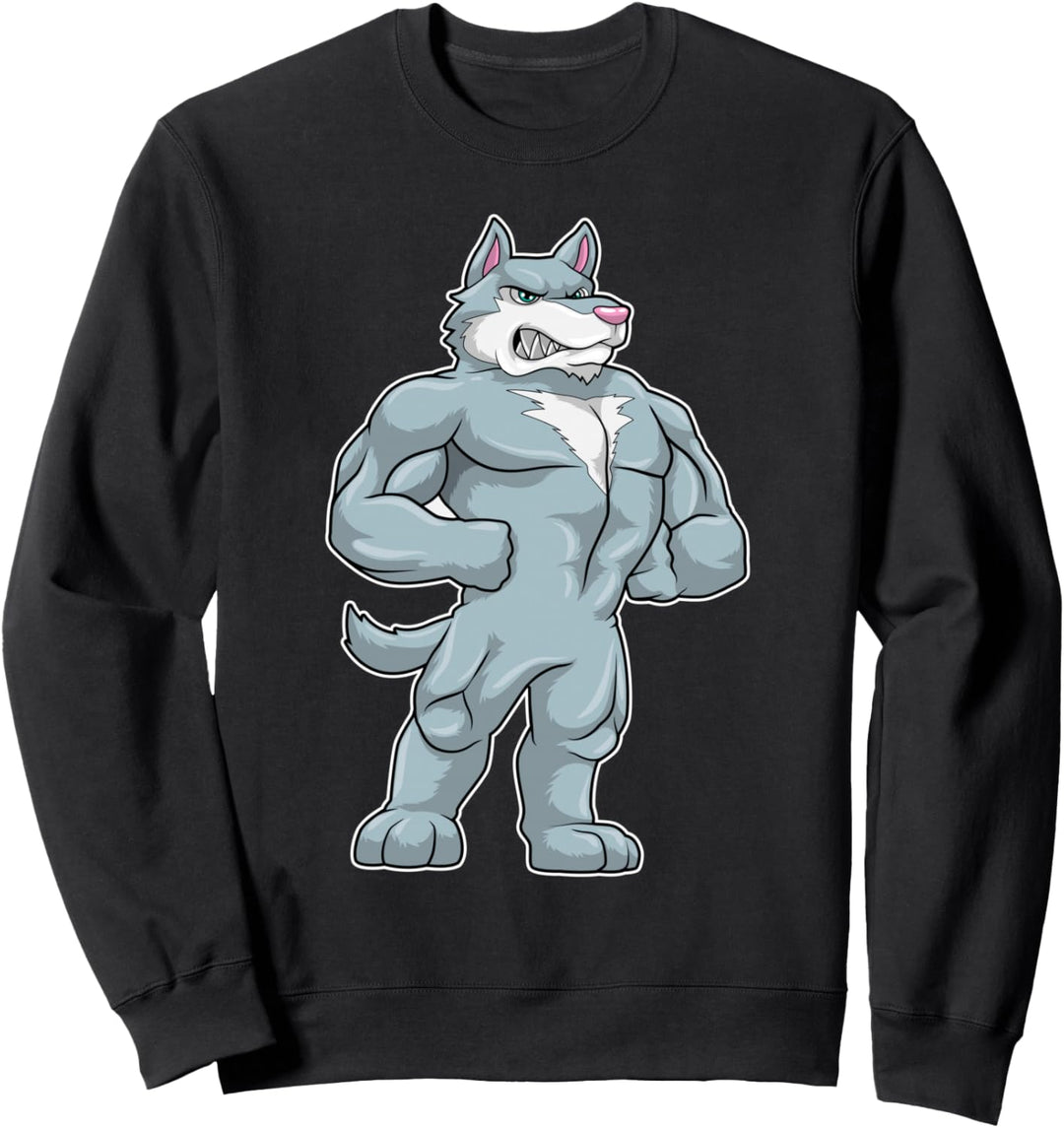 Wolf Bodybuilder Bodybuilding Sport Sweatshirt