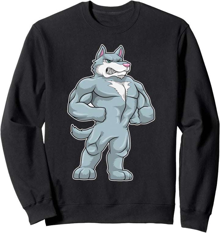 Wolf Bodybuilder Bodybuilding Sport Sweatshirt