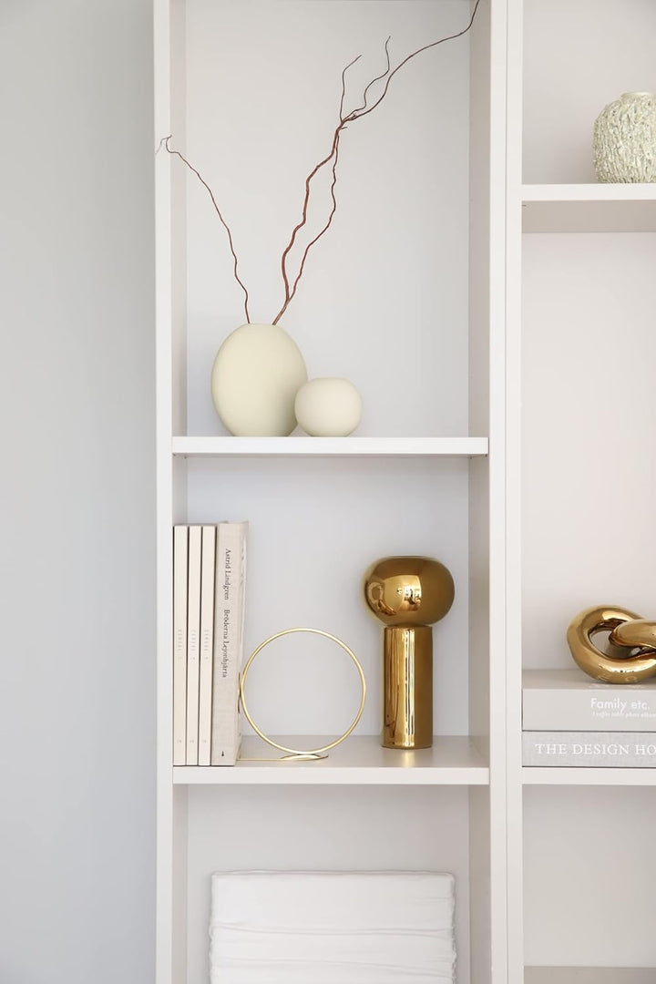 Cooee Design - Vase, Flower vase - Pillar - Ceramic - Gold - Height 24 cm. Ø : 12, H: 24 CM Gold, Ø