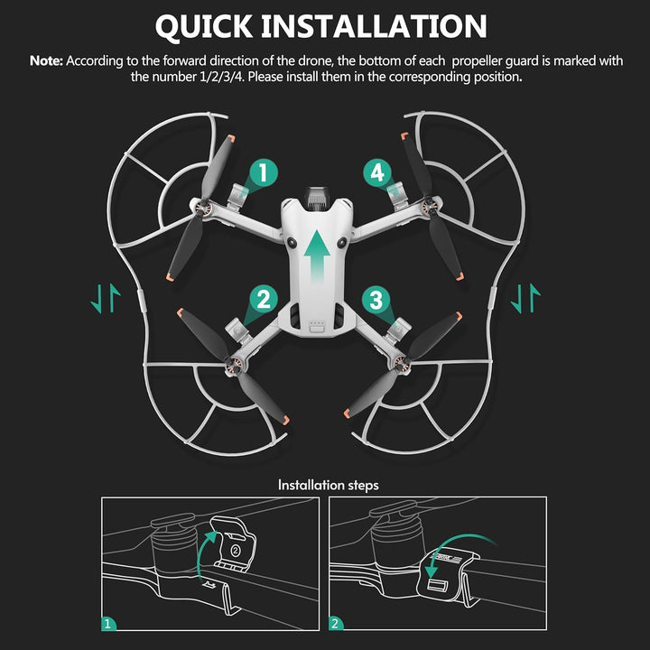 STARTRC Mini 4 Pro Propellerschützer,Flugsicherheit Anti Kollisions Propellerschutz Für DJI Mini 4 P