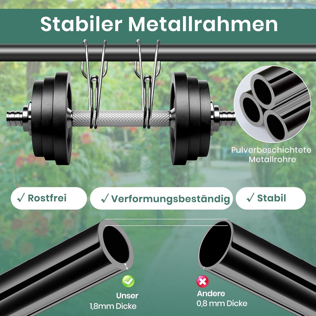 RELAX4LIFE Rasen Nivellierrechen, 75 x 25 cm, Rasenrechen Metall, Rechen Garten mit 170 cm Stiel, Le