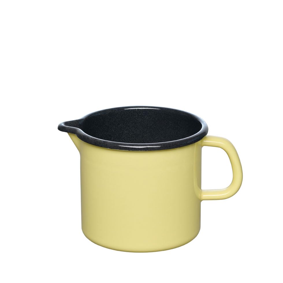 Riess, 0040-002, Schnabeltopf ø 12cm, LEMON, Gelb, Emaille, Vol. (rec.): 1,0 Liter, Made in Österrei